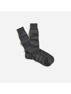 Ribbed dress sock in stripe