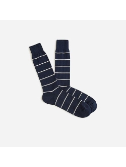 Ribbed dress sock in stripe