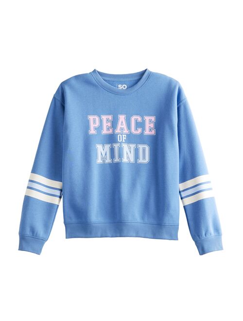 Girls 6-20 SO Favorite Fleece Pullover Sweatshirt in Regular & Plus Size