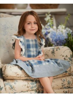 Toddler and Little Girls Plaid Madras Sleeveless Dress