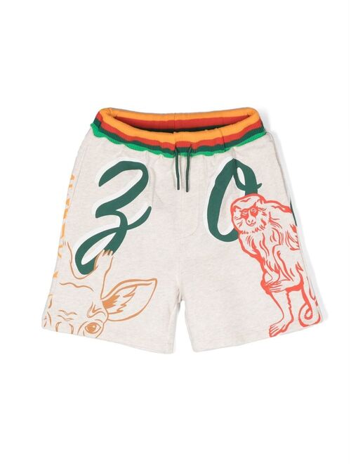 Kenzo Kids animal cartoon print shorts