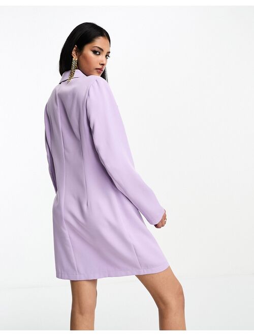 Urban Threads double breasted mini blazer dress in lilac