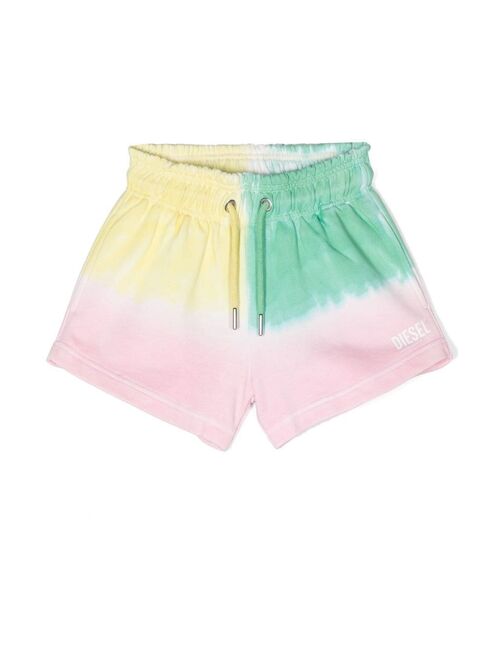 Diesel Kids Panidy tie-dye track shorts