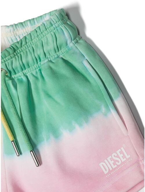 Diesel Kids Panidy tie-dye track shorts