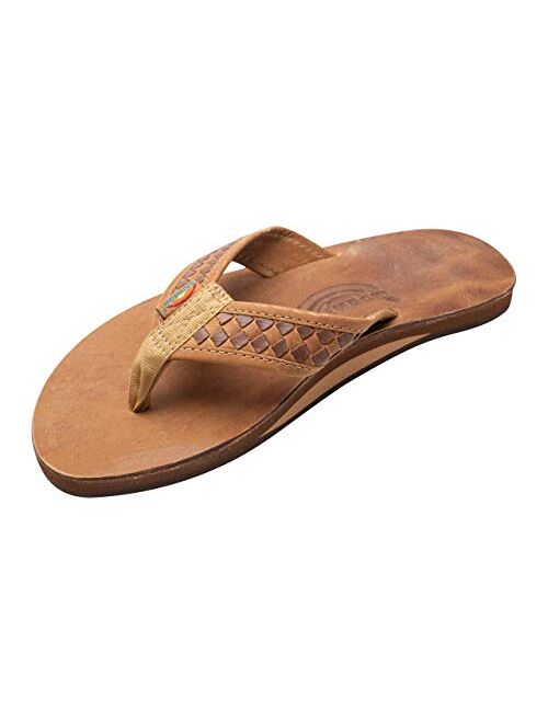 Rainbow Sandals Mens The Bentley Luxury Leather - Single Layer Arch Hand Woven Strap