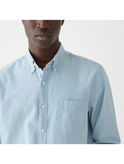 Organic cotton chambray shirt in five-year wash