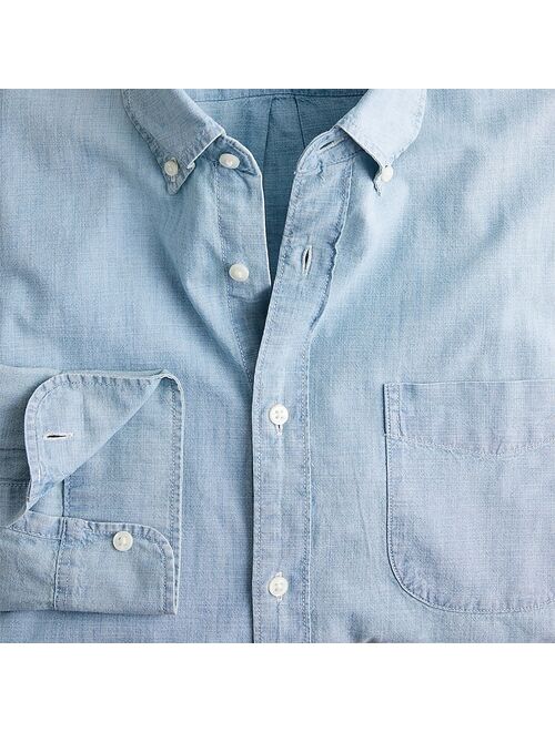 Organic cotton chambray shirt in five-year wash