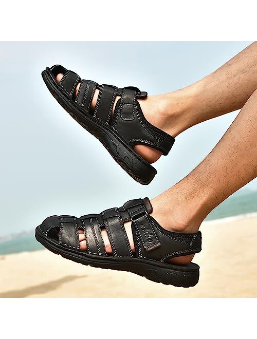 Okko Step Out in Style and Comfort Genuine Leather Fisherman Sandals Casual Shoes for Men - Perfect for Summer Days and Outdoor Adventures