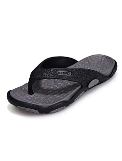 Atyun Flip Flops for Men Comfort Beach Shower Shoes Lightweight Slip-on Sandals Quick Dry Slipper Casual Thong Sandals Outdoor