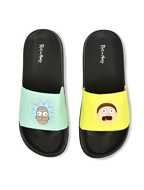 RICK AND MORTY Mens Slides - Officially licensed Slides - Rick Sanchez and Morty Smith