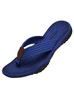 SMajong Mens Flip Flops Comfort Non-Slip Sports Thong Sandals Outdoor Summer Beach Slippers