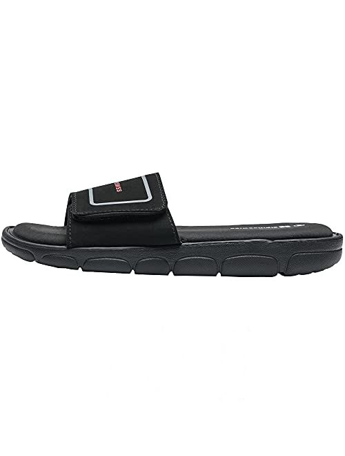 Alpine Swiss Gabe Mens Memory Foam Slide Sandals Adjustable Comfort Athletic Slide