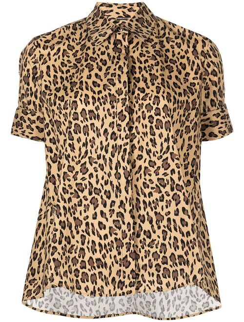 Adam Lippes leopard-print trapeze shirt