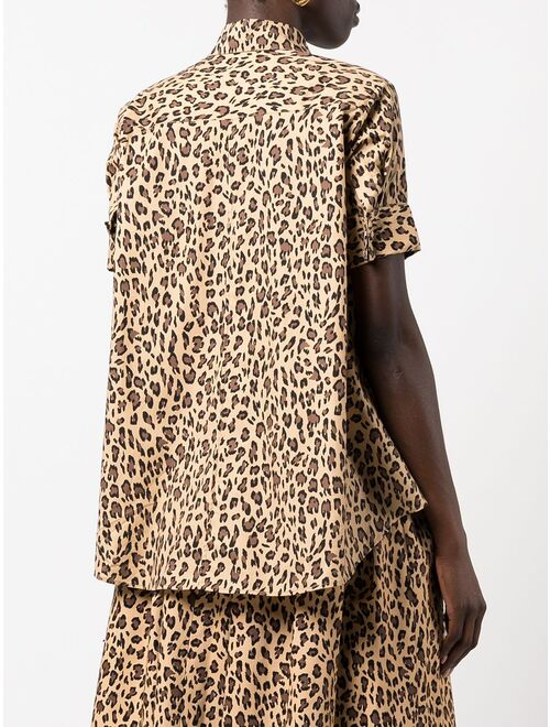 Adam Lippes leopard-print trapeze shirt