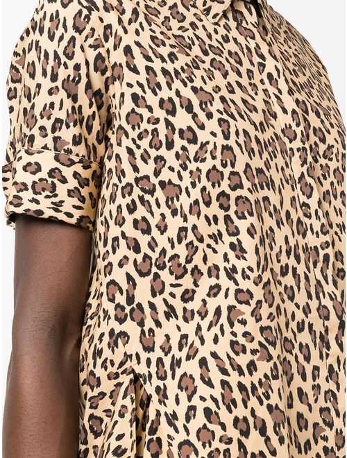 Adam Lippes leopard-print trapeze shirt