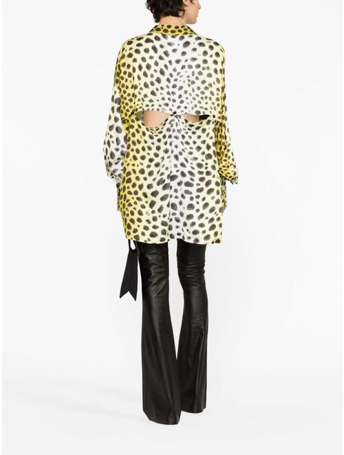 The Attico Kota leopard-print shirt