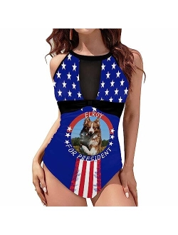 M Yescustom Custom Bathing Suit with Face American Personalized Swimsuit Bikini Set with Faces for Women One Piece on Them Custom