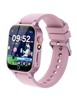 Cosjoype Kids Smart Watches Girls Age 5-12, 26 Games High-Resolution Touchscreen Kids Watch with Video Camera Music Player Pedometer Flashlight 12/24 hr Educational Toys