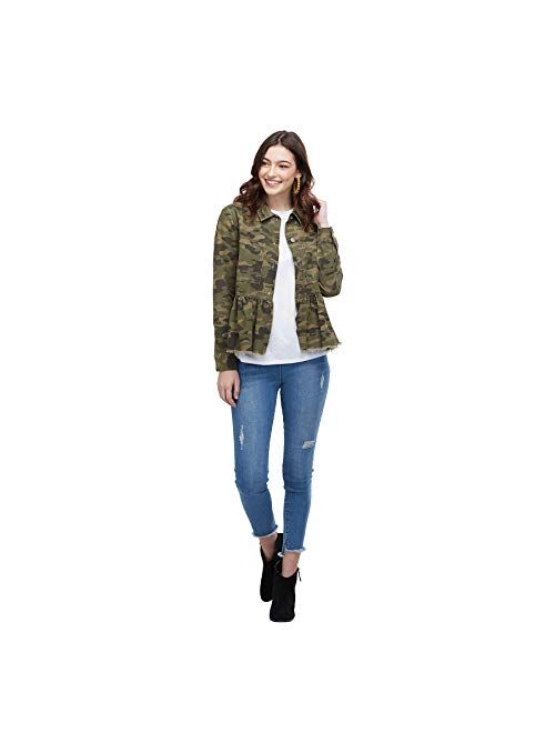 Mud Pie Women's Denim Peplum Jacket