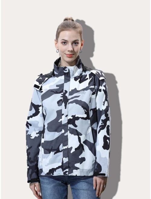 Shein Camo Print Hooded Jacket