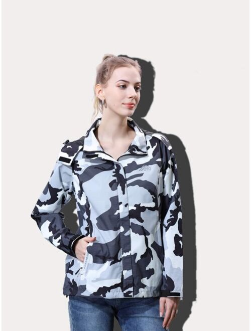 Shein Camo Print Hooded Jacket