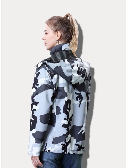 Shein Camo Print Hooded Jacket