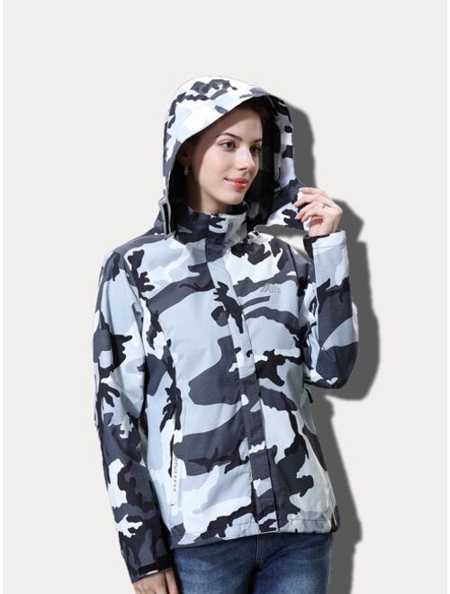 Shein Camo Print Hooded Jacket