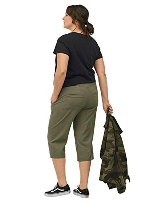 ellos Women's Plus Size Camo Utility Jacket Lightweight with 4 Pockets