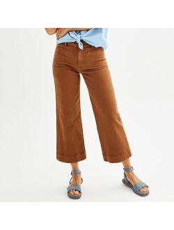 Wide-Leg Ankle Jeans