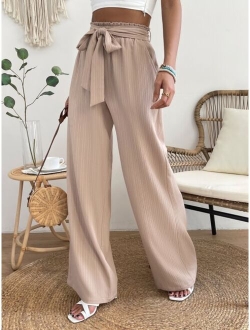 VCAY Paperbag Waist Belted Pants