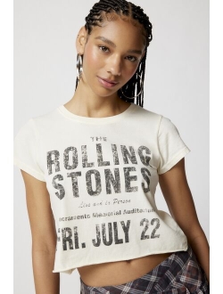 The Rolling Stones Raw Hem Baby Tee