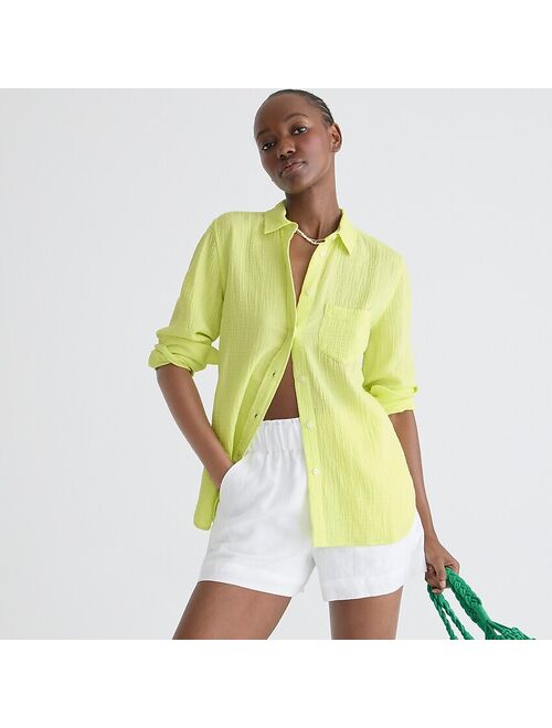 J.Crew Classic-fit soft gauze shirt in stripe