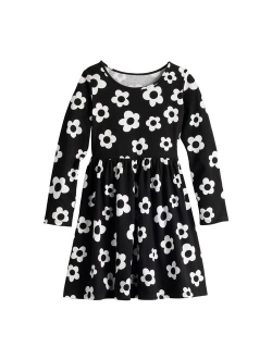 Girls 4-12 Jumping Beans Long Sleeve Essential Dress