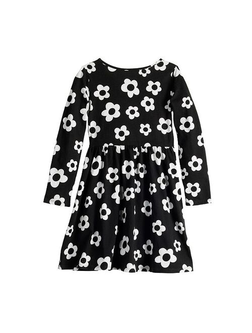 Girls 4-12 Jumping Beans Long Sleeve Essential Dress