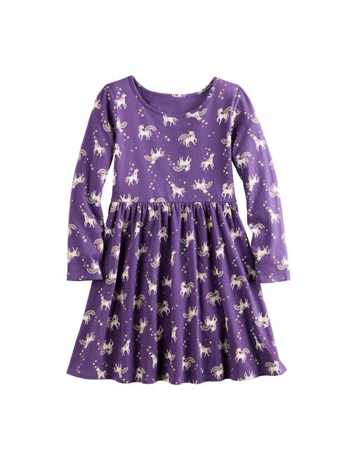 Girls 4-12 Jumping Beans Long Sleeve Essential Dress