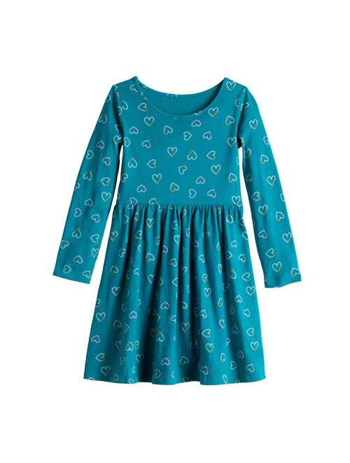 Girls 4-12 Jumping Beans Long Sleeve Essential Dress