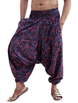 SARJANA HANDICRAFTS Men Women Cotton Harem Pants Pockets Yoga Trousers Hippie