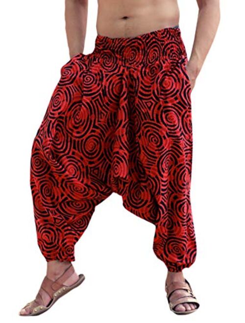 SARJANA HANDICRAFTS Men Women Cotton Harem Pants Pockets Yoga Trousers Hippie