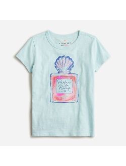 Girls' short-sleeve seashell perfume graphic T-shirt
