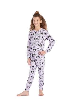 JELLIFISH KIDS Toddler|Child Girls 2-Piece Pajama Set Kids Sleepwear, Long Sleeve Top and Long Pants PJ Set