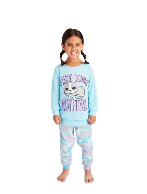 JELLIFISH KIDS Toddler|Child Girls 2-Piece Pajama Set Kids Sleepwear, Long Sleeve Top and Long Pants PJ Set