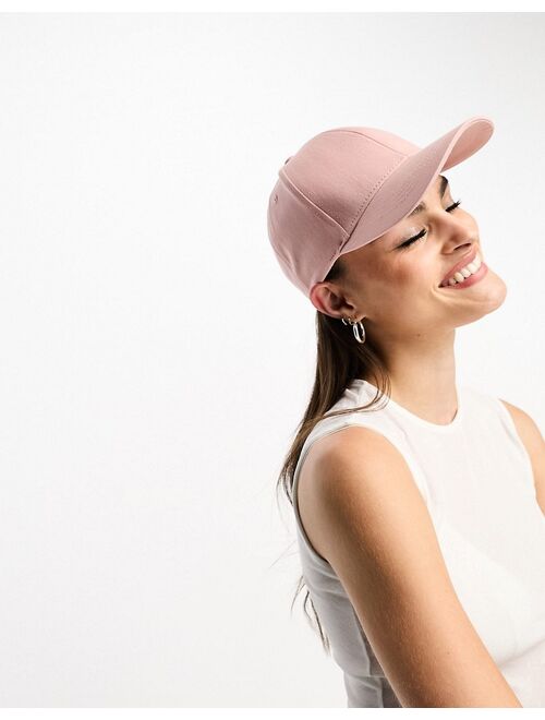 ASOS DESIGN plain cotton cap in pink