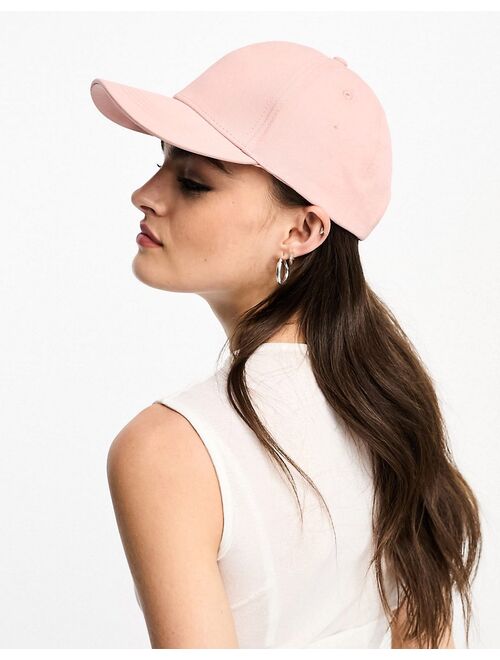 ASOS DESIGN plain cotton cap in pink