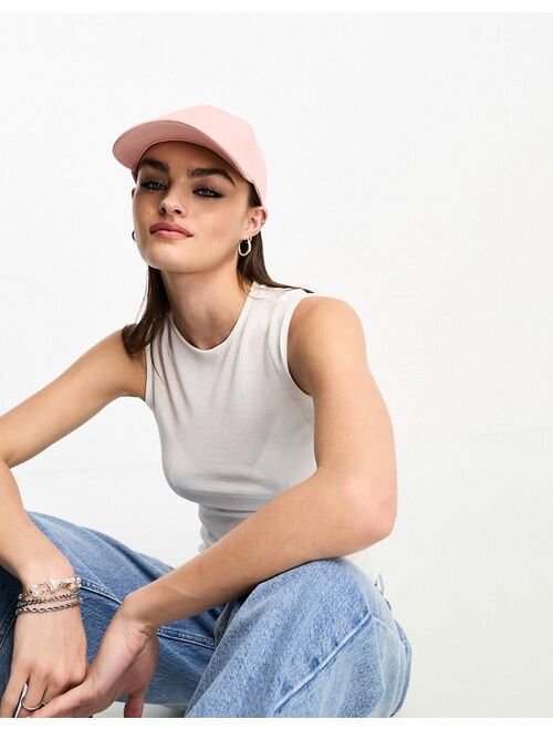 ASOS DESIGN plain cotton cap in pink