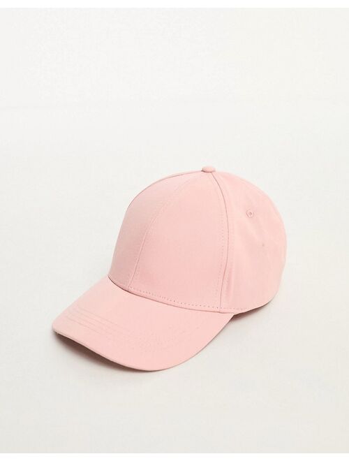 ASOS DESIGN plain cotton cap in pink