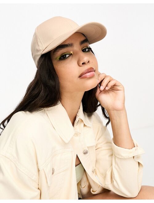 ASOS DESIGN baseball cap in stone