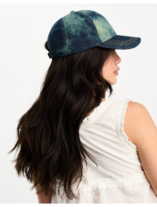 ASOS DESIGN denim acid wash cap in blue