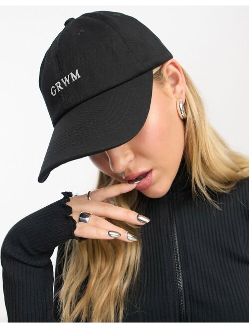 My Accessories London GRWM cap in black