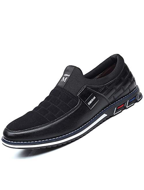 COSIDRAM Mens Shoes Slip on Loafers Casual Soft Microfiber Leather Shoes Driving Walking Shoes for Male Fashion Sneakers