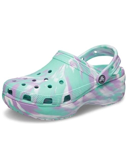 womens Classic Platform Marbled Clog